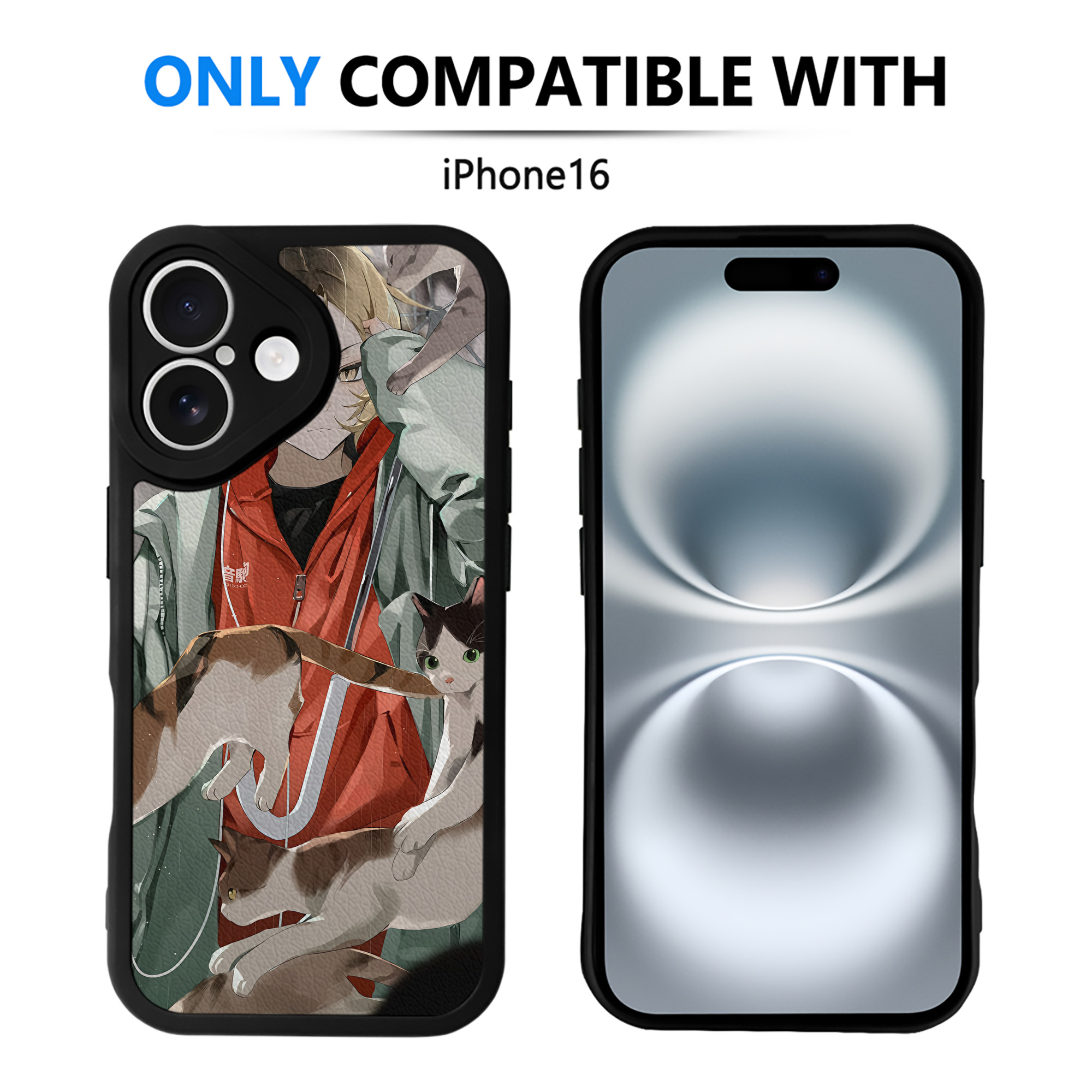 （画像用） ハイキュー!! Haikyu!! 【iPhone 16シリーズ対応】シリコンスマホケース（レザー調） 材質：シリコン